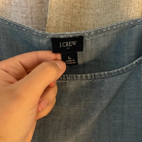 J. Crew Blue Denim Tank Top - Picture 2 of 4